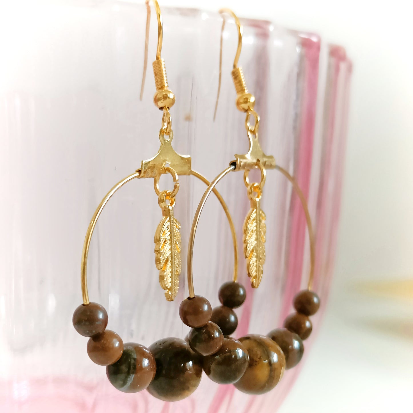 Tiikerinsilmä korvikset