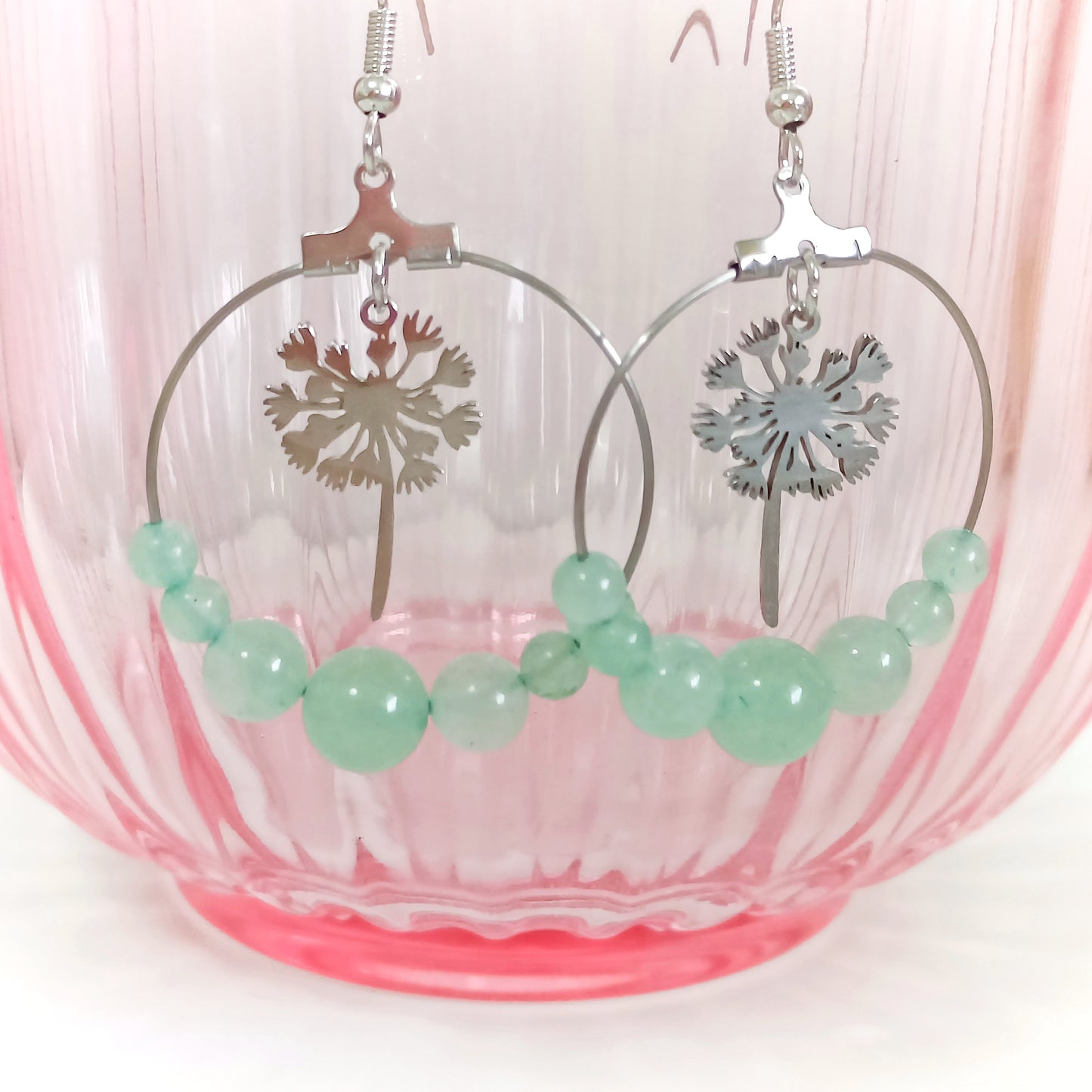 Korvikset vihreä aventuriini