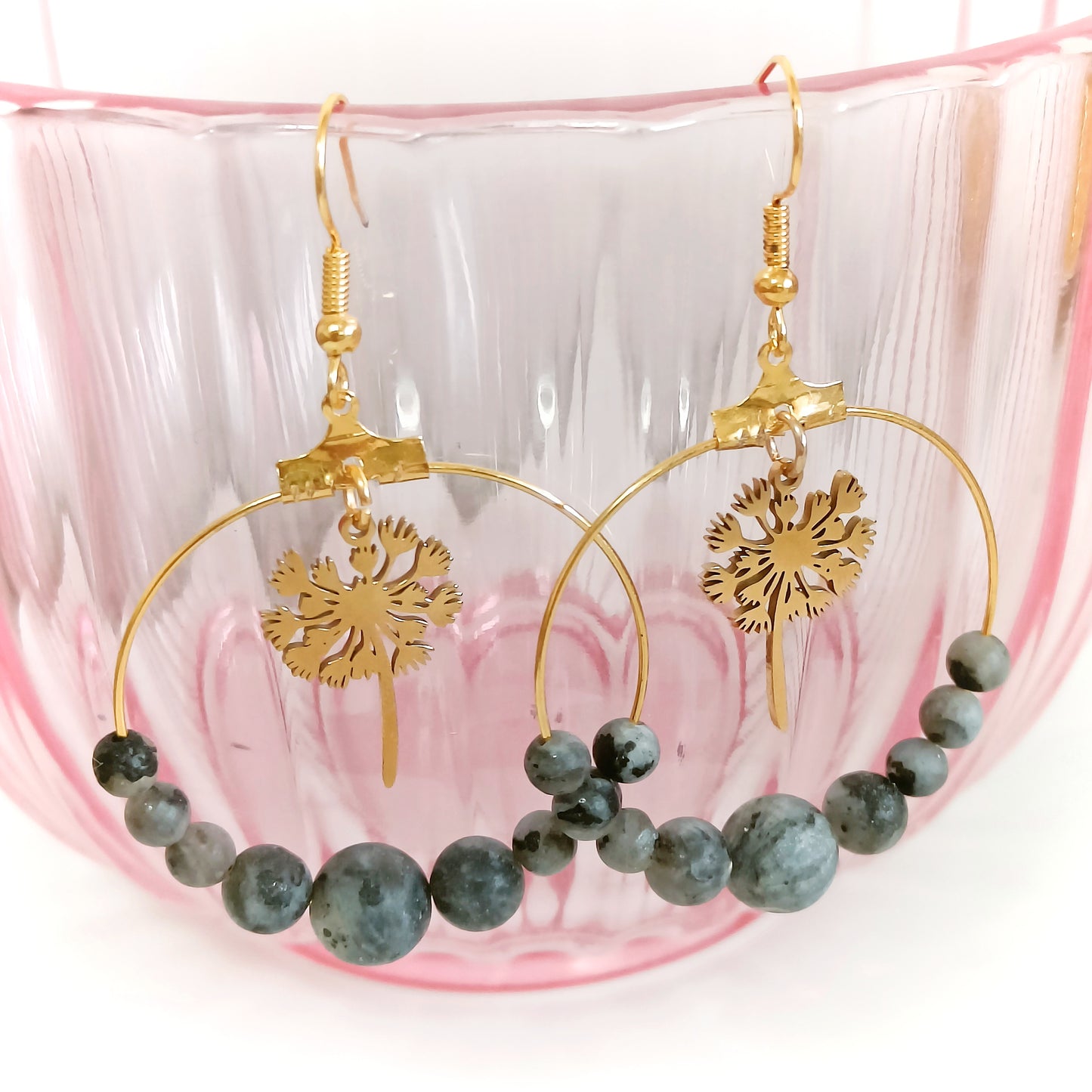 Labradoriitti korvikset