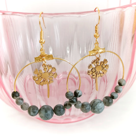 Labradoriitti korvikset