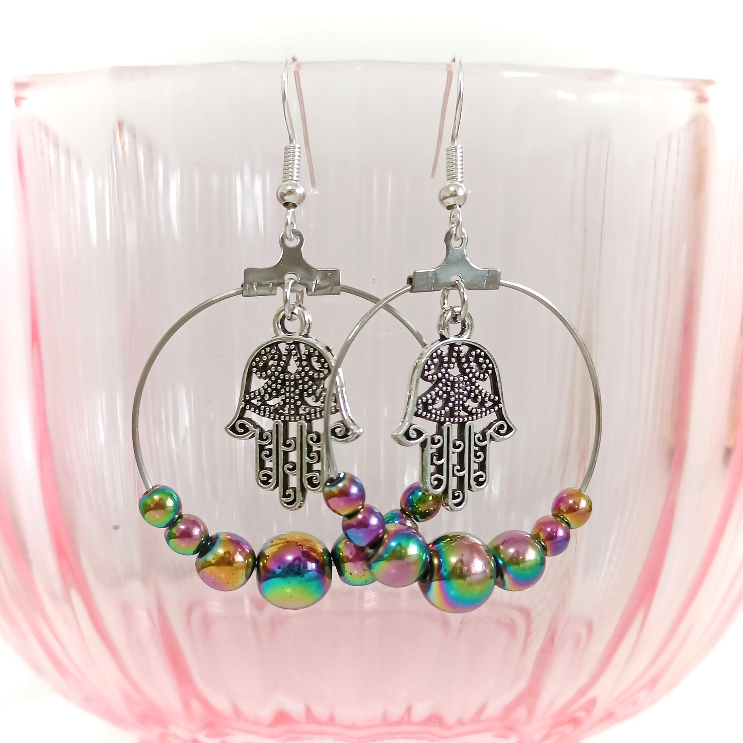 Hematiitti korvikset